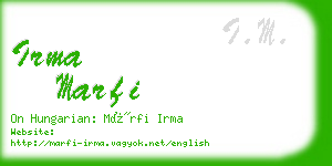 irma marfi business card